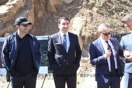 Foreign diplomats view works done on Ahmadbayli-Fuzuli-Shusha highway 