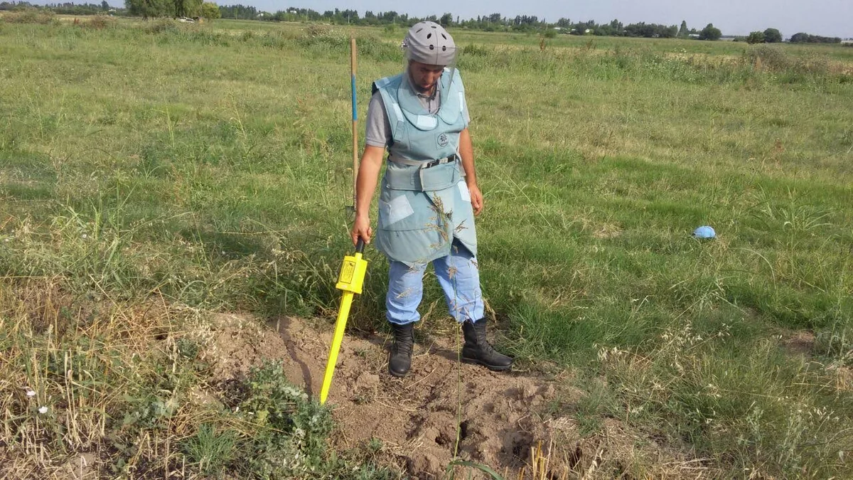 ​Göygöl rayonunda top mərmisi aşkar edilib - FOTO