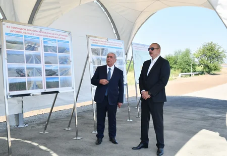 Prezident 102 kilometrlik Gəncə-Qazaxbəyli avtomobil yolunun açılışında iştirak edib - YENİLƏNİB