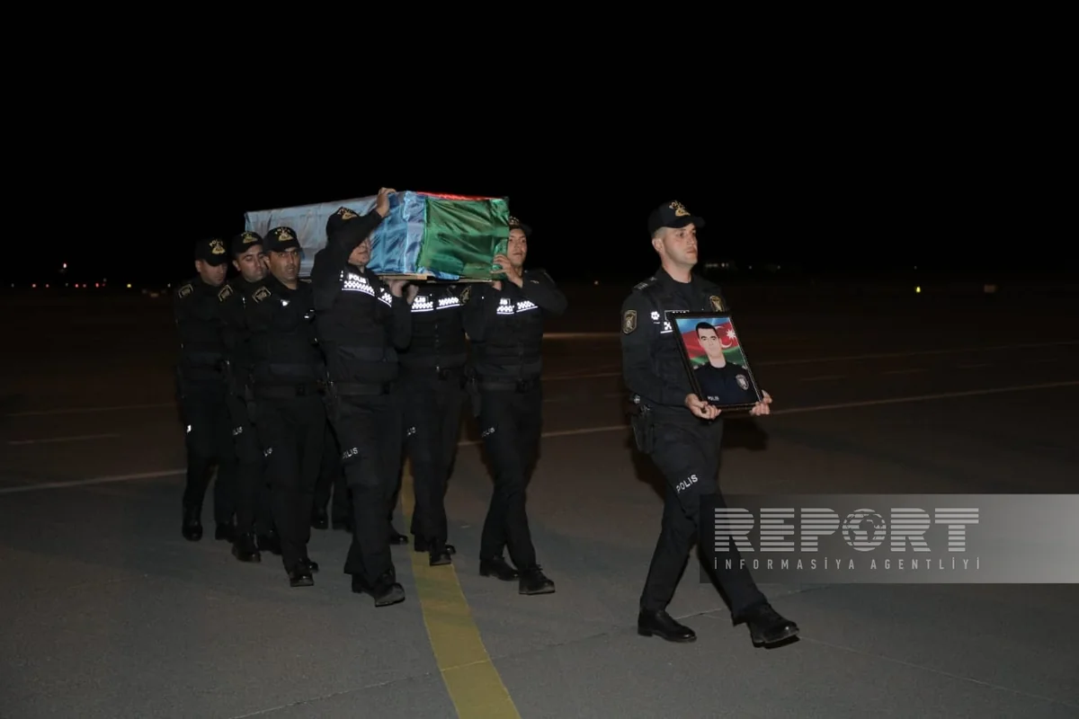 Yol qəzasında həlak olan polis serjantı Ələsgər Əsgərovun cənazəsi Naxçıvana gətirilib