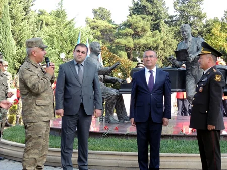 Murovdağ döyüşçüləri Üzeyir Hacıbəyli və Əhməd Cavadın xatirəsini yad edib