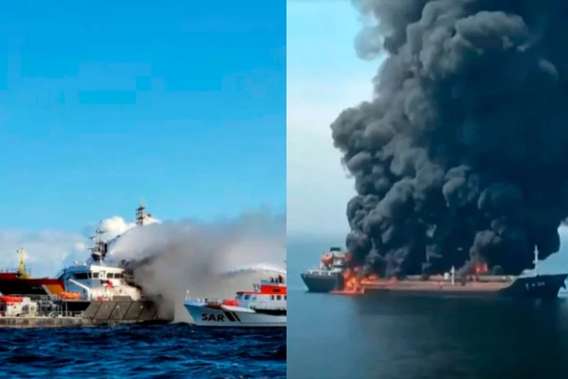 В Балтийском море потушили пожар на танкере с 640 тоннами нефти