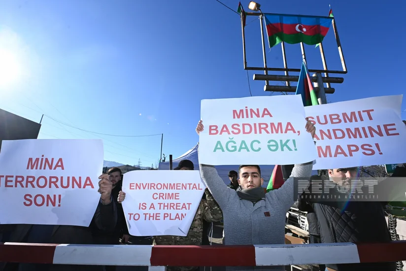 Mina qurbanı olan aksiya iştirakçıları: Erməni separatçıları sərvətlərimizin talanmasına və mina terroruna son qoymalıdır