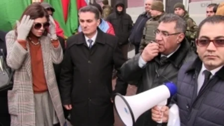 Ermənistanın Kiyevdəki səfirliyi qarşısında “Rədd ol Qarabağdan!” aksiyası keçirilib - VİDEO