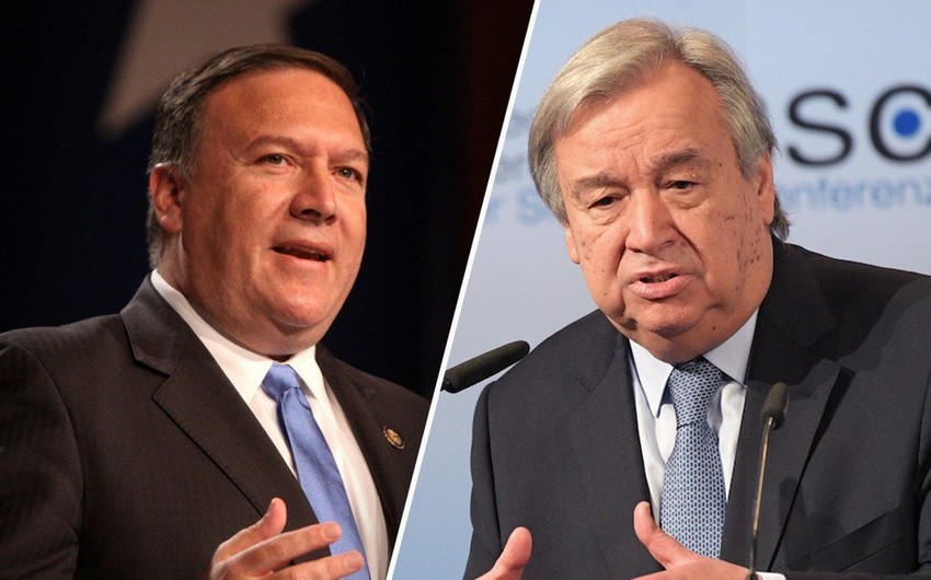 Pompeo BMT baş katibilə Əfqanıstan, Liviya və Suriyanı müzakirə etdi
