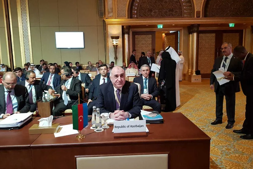 Elmar Məmmədyarov İƏT XİN Şurasının 46-cı sessiyasında çıxış edib