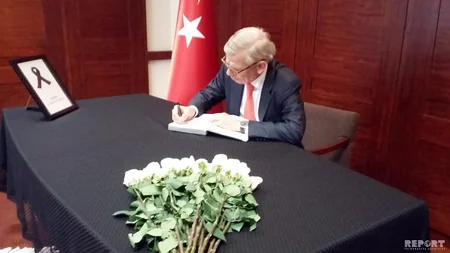 Türkiyənin Azərbaycandakı səfirliyində xatirə kitabı açılıb - ƏLAVƏ OLUNUB