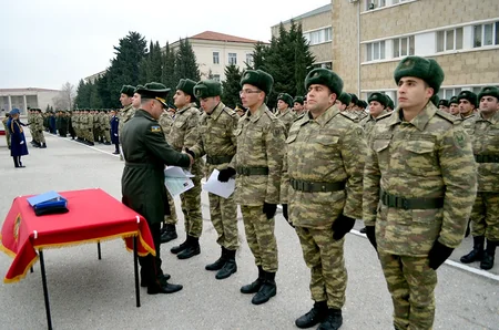 Gənc leytenantlar Azərbaycan Ordusunda xidmətə başlayıblar