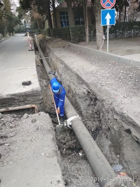 Mingəçevirdə qaz kəmərinin əvəzlənməsi işlərinə başlanılıb