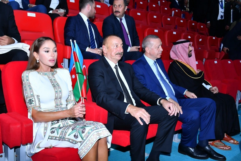 President of Azerbaijan Ilham Aliyev, First Lady Mehriban Aliyeva attend opening ceremony of 5th Islamic Solidarity Games