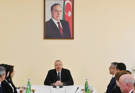 Президент Азербайджана принял участие в открытии жилкомплекса в Кюрдаханы - ФОТО
