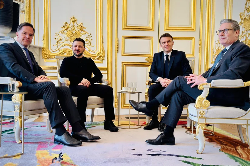 Mark Rutte Starmer, Makron və Zelenski ilə Ukrayna üçün ədalətli sülh səylərini müzakirə edib