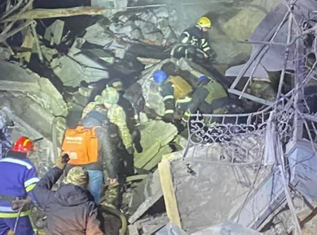 Russian missile destroys Ukrainian apartment building; 3 dead, say police