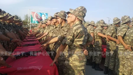 Military oath-taking ceremonies being held in Azerbaijani Army