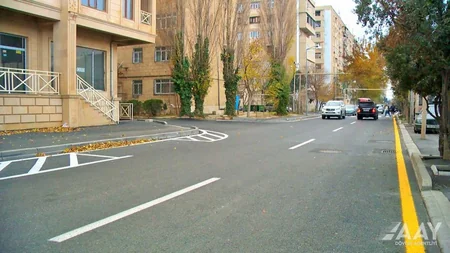 Bakının Nazim İsmayılov küçəsi əsaslı təmir edilib