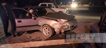 Oğuzda iki avtomobil toqquşub, xəsarət alan var