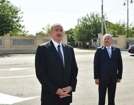 Azərbaycan Prezidenti Cəlilabadda avtomobil yolunun açılışında iştirak edib