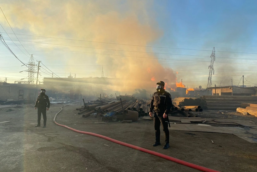 DİN: Bakıda yanğın baş verən ərazi mühafizəyə götürülüb