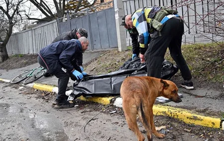Страшные кадры из города Буча, где были убиты сотни украинцев