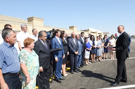 Azərbaycan Prezidenti Cəlilabadda avtomobil yolunun açılışında iştirak edib