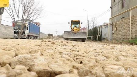 Bakının Yeni Suraxanı qəsəbəsində mərkəzi küçənin təmirinə başlanılıb