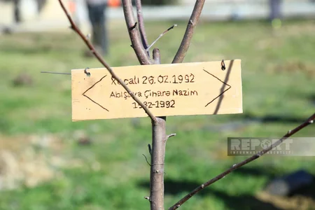 Xocalı soyqırımının qurbanı olan uşaqların xatirəsinə Bakıda 63 ağac əkilib