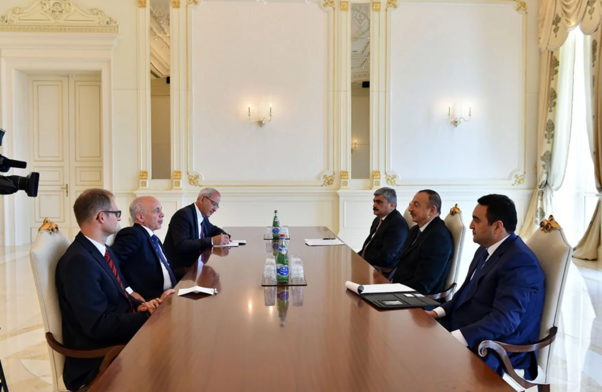 President Ilham Aliyev receives a delegation of the Swiss Confederation