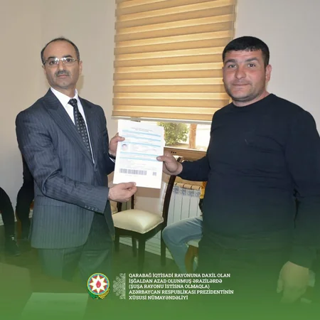 Tərtərin Talış kəndinə köçəcək sakinlərlə püşkatma keçirilib