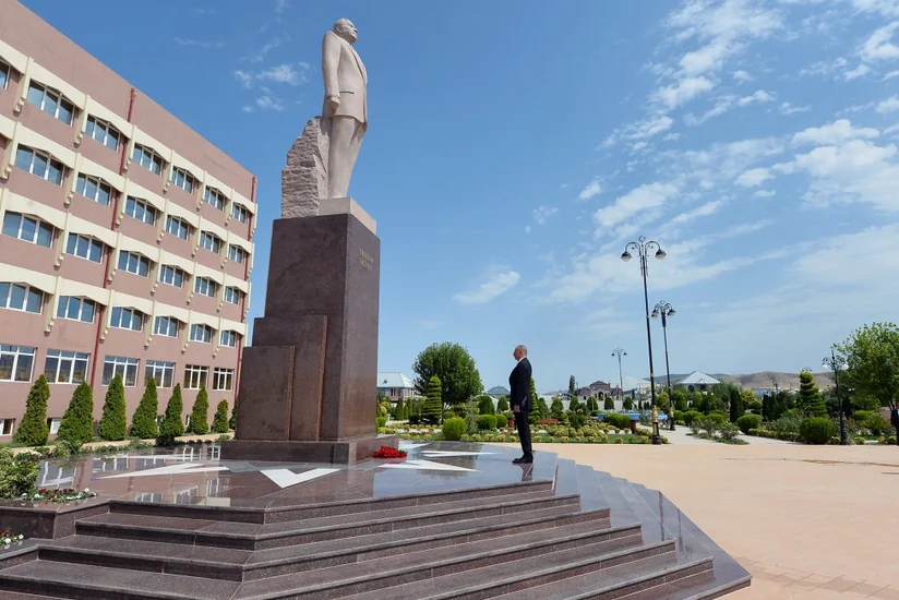 President Ilham Aliyev arrived in Goygol district for visit