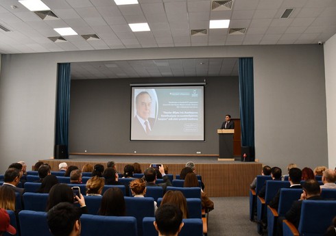 Qarabağ Universitetində Heydər Əliyevin anadan olmasının 102-ci ildönümünə həsr olunmuş konfrans keçirilib