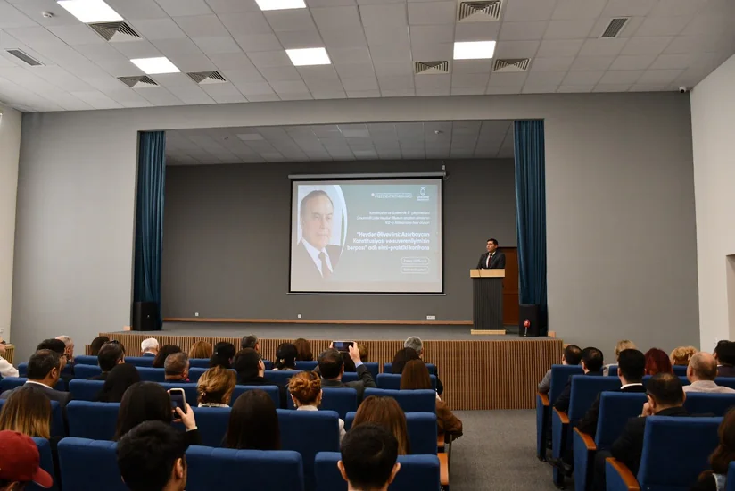 Qarabağ Universitetində Heydər Əliyevin anadan olmasının 102-ci ildönümünə həsr olunmuş konfrans keçirilib