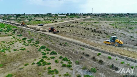 Neftçalada 4 yaşayış məntəqəsinin yolu yenidən qurulur