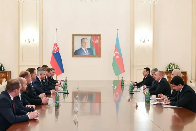 President Ilham Aliyev, Prime Minister of Slovakia Peter Pellegrini hold expanded meeting
