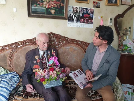AzTV əməkdaşları müharibə veteranlarını təbrik edib