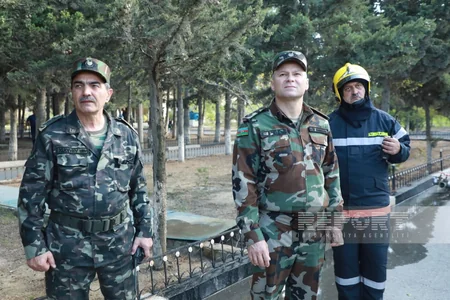 Neft məhsulları saxlanılan çənlərdə yanğınların söndürülməsi” mövzusunda yanğın-taktiki təlim keçirilib