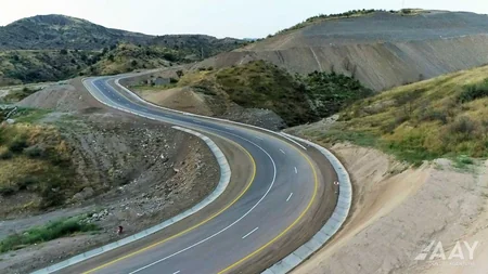 Laçın şəhərindən yan keçən yeni avtomobil yolunun tikintisi yekunlaşır