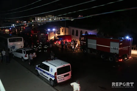 “Sabunçu bazarı”nda baş verən yanğından - FOTOREPORTAJ