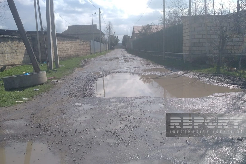 Cəlilabad qəbiristanlığına gedən yol bərbad vəziyyətə düşüb