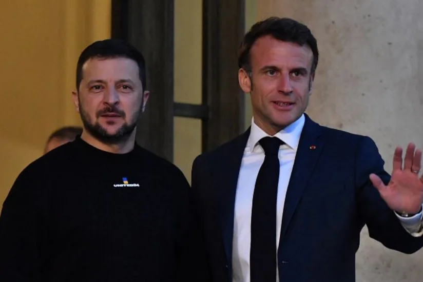 Makron və Zelenski Parisdə görüşüblər