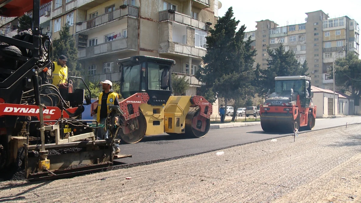 Bakıda daha bir neçə küçədə səki daşları yenilənib
