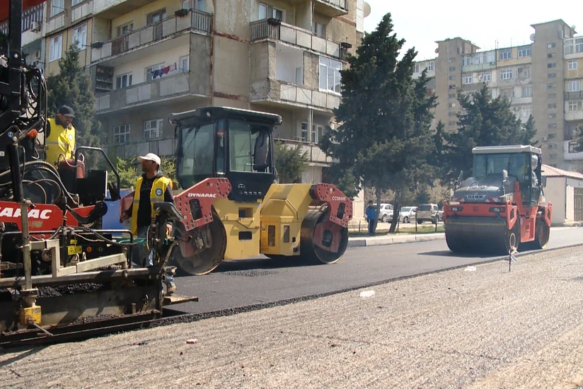 Bakıda daha bir neçə küçədə səki daşları yenilənib