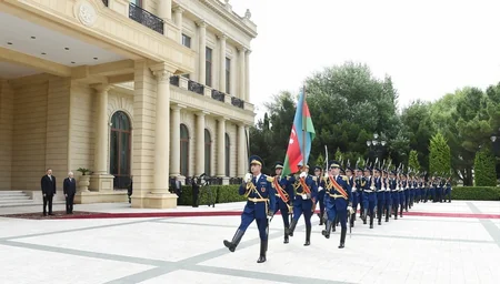 Azərbaycanda İtaliya Prezidentinin rəsmi qarşılanma mərasimi olub