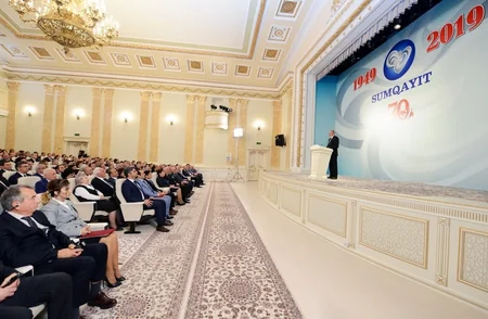 Prezident Sumqayıtın 70 illiyinə həsr olunan tədbirdə iştirak edib - YENİLƏNİB-2