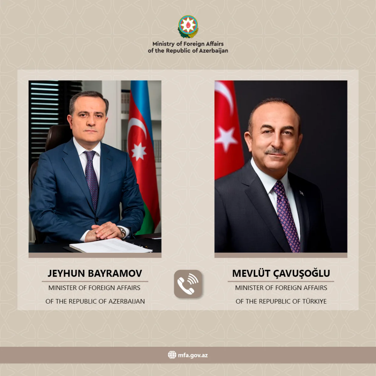 Azərbaycan və Türkiyə XİN başçıları telefonla danışıb