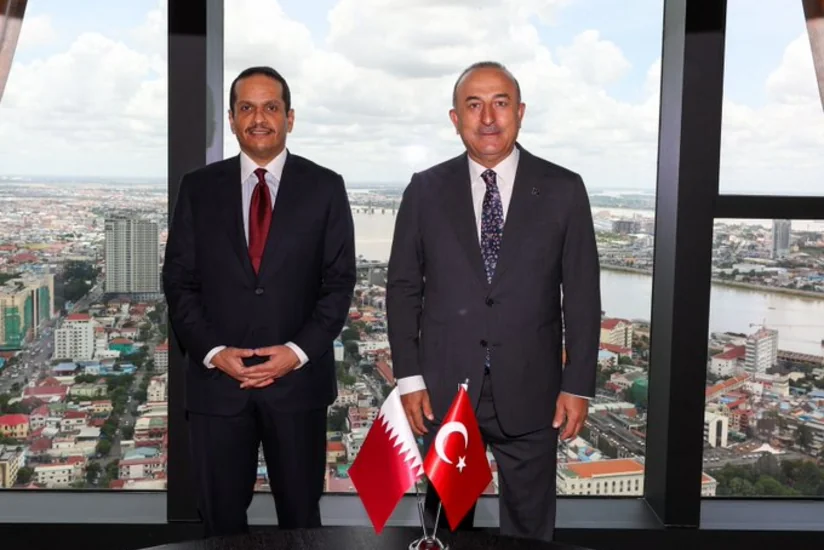 Mövlud Çavuşoğlu qətərli həmkarı ilə görüşüb