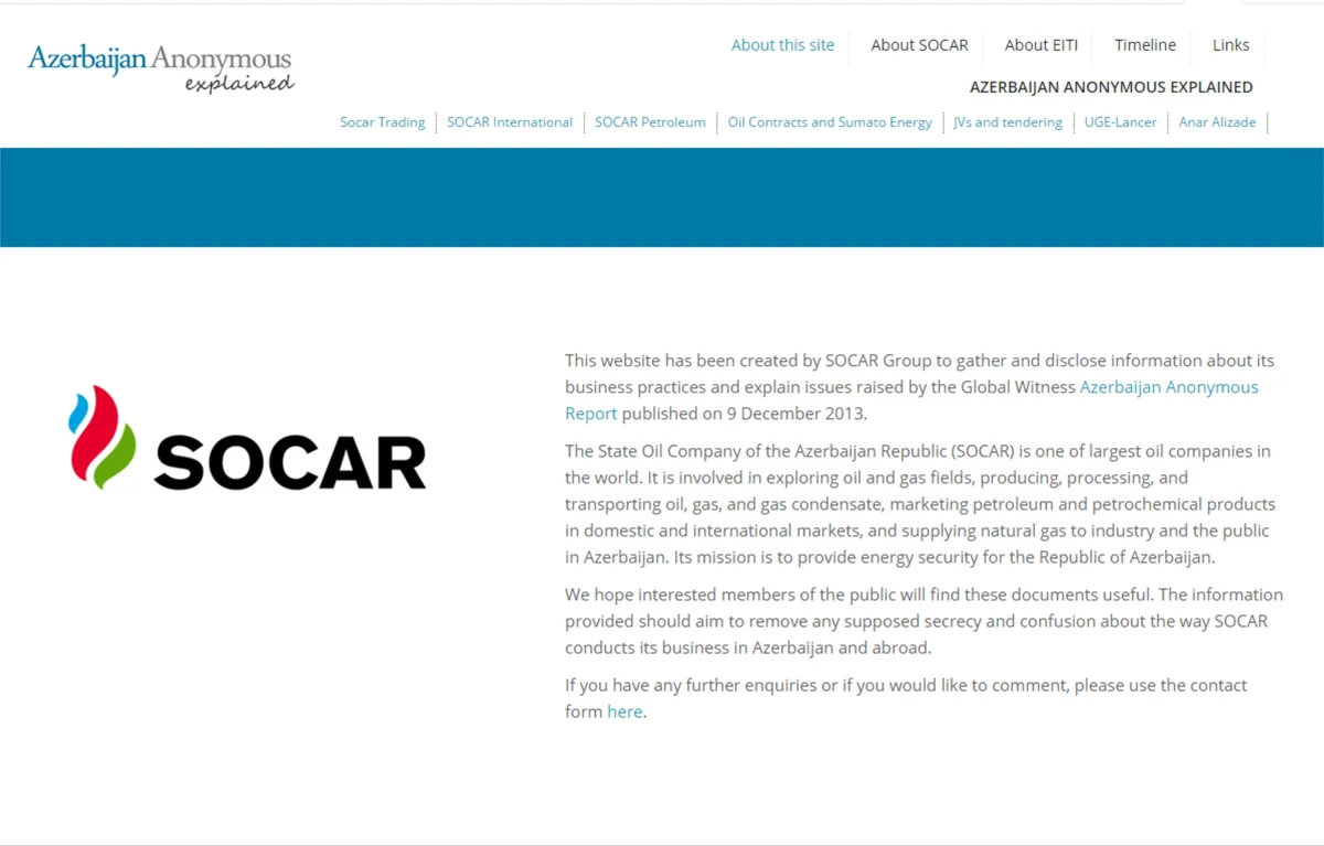 SOCAR Global Witness təşkilatının iddialarına tutarlı cavab verdi