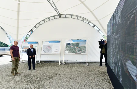 President views work carried out at Gorchu power substation in Lachin