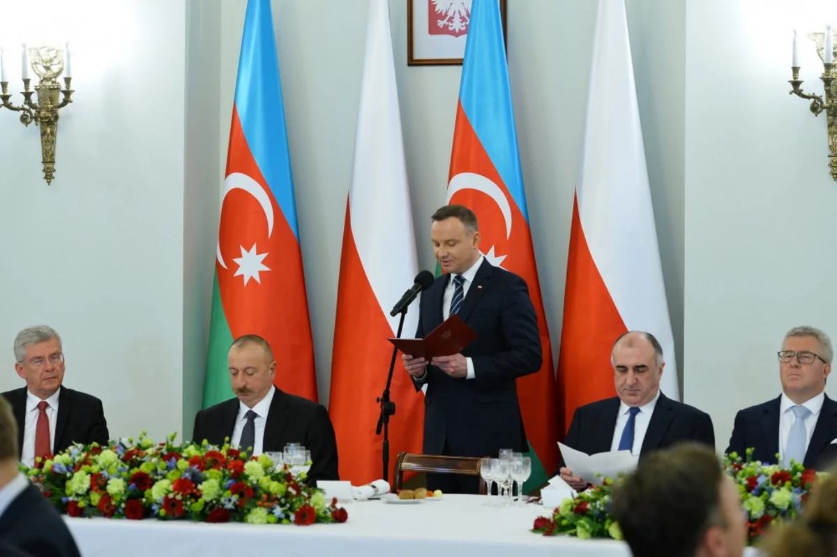 Polşada Azərbaycan Prezidentinin şərəfinə rəsmi ziyafət verilib