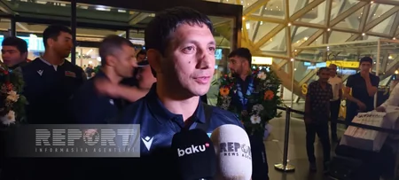 Avropa çempionu olan güləşçilərimiz Vətənə qayıdıblar