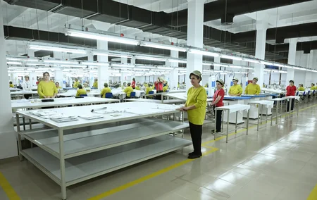 President Ilham Aliyev inspected operations of Khankandi garment factory
